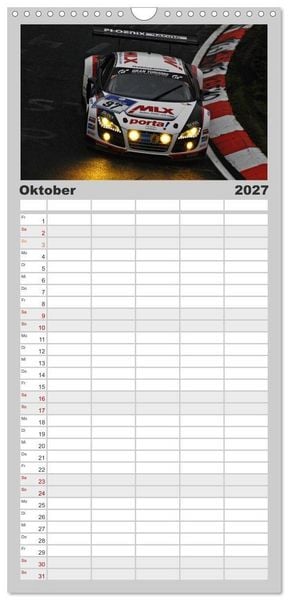 Produktbild: Familienplaner 2027 - SPORTWAGEN DTM und FIA GT mit 5 Spalten (Wandkalender, 21 x 45 cm) CALVENDO