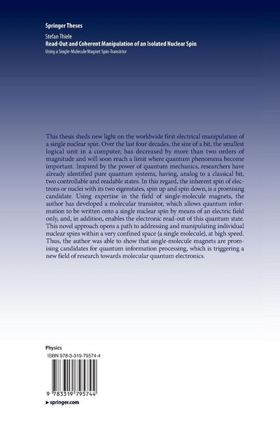 Produktbild: Read-Out and Coherent Manipulation of an Isolated Nuclear Spin