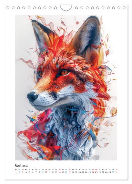 Produktbild: Tierische Kunst (Wandkalender 2026 DIN A4 hoch), CALVENDO Monatskalender