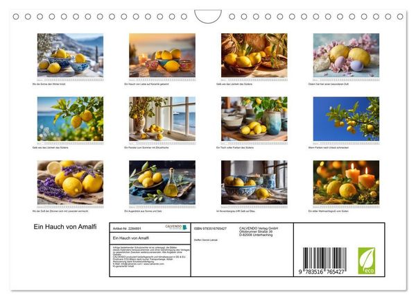 Produktbild: Ein Hauch von Amalfi (Wandkalender 2027 DIN A4 quer), CALVENDO Monatskalender