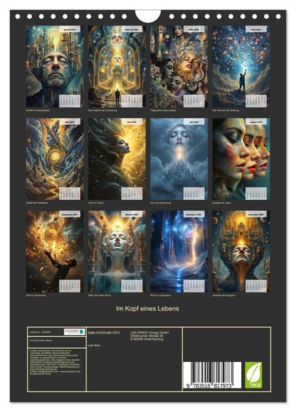Produktbild: Im Kopf eines Lebens (Wandkalender 2027 DIN A4 hoch), CALVENDO Monatskalender