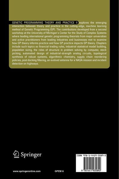 Produktbild: Genetic Programming Theory and Practice II