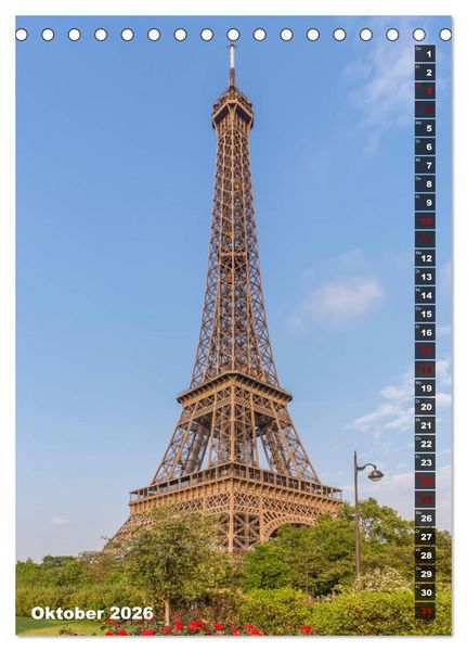 Produktbild: PARIS Stadtspaziergang (Tischkalender 2026 DIN A5 hoch), CALVENDO Monatskalender