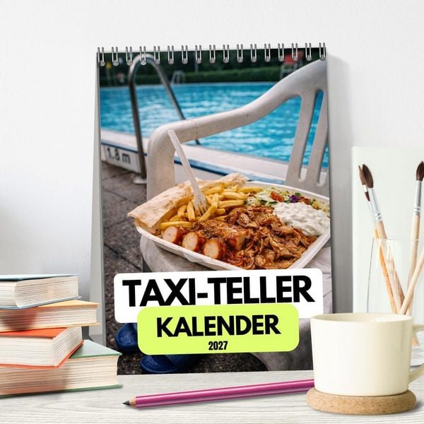Produktbild: Taxi-Teller-Kalender (Tischkalender 2027 DIN A5 hoch), CALVENDO Monatskalender