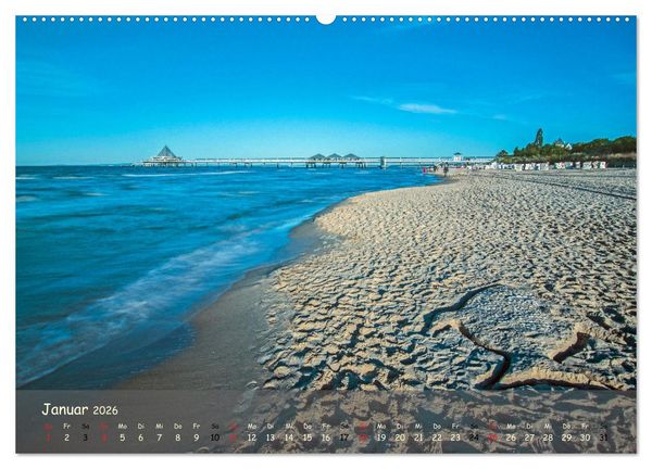 Produktbild: K&uuml;stenimpressionen von den Ostseeinseln R&uuml;gen und Usedom (hochwertiger Premium Wandkalender 2026 DIN A2 quer), Kunstdruck in Hochglanz