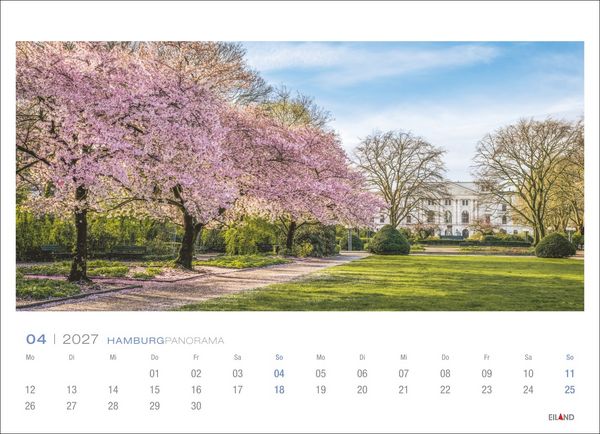 Produktbild: Hamburg Panorama-Postkartenkalender 2027