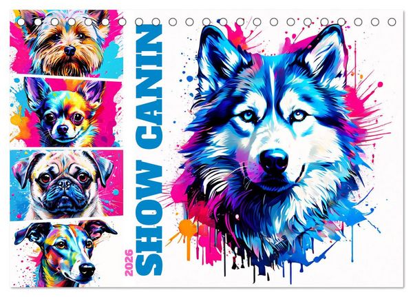 Produktbild: Show canin (Calendrier de bureau 2026 DIN A5 vertical), CALVENDO calendrier mensuel