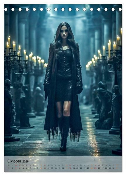 Produktbild: Gothic ist cool (Tischkalender 2026 DIN A5 hoch), CALVENDO Monatskalender