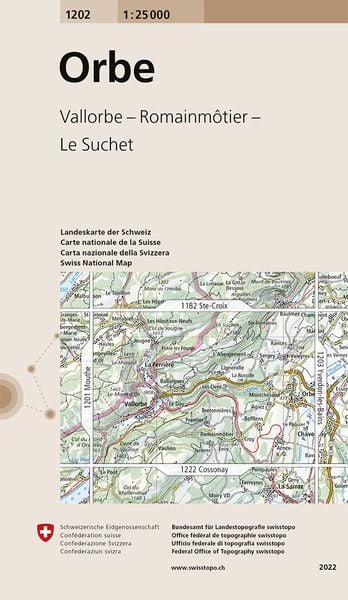 Produktbild: Swisstopo 1 : 25 000 Orbe