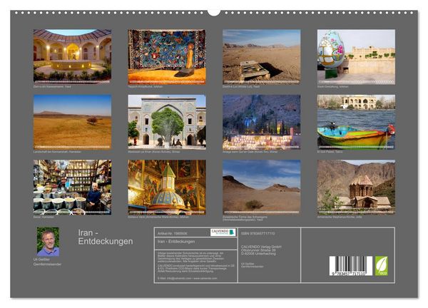 Produktbild: Iran - Entdeckungen (hochwertiger Premium Wandkalender 2026 DIN A2 quer), Kunstdruck in Hochglanz