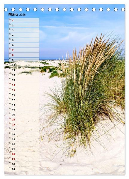 Produktbild: An der See Geburtstagsplaner (Tischkalender 2026 DIN A5 hoch), CALVENDO Monatskalender