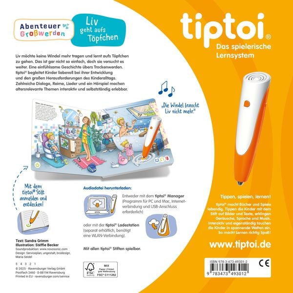 Tiptoi® Abenteuer Großwerden - Liv geht aufs Töpfchen