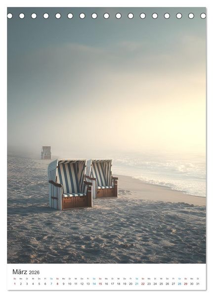 Produktbild: Sehnsucht Strand (Tischkalender 2026 DIN A5 hoch), CALVENDO Monatskalender