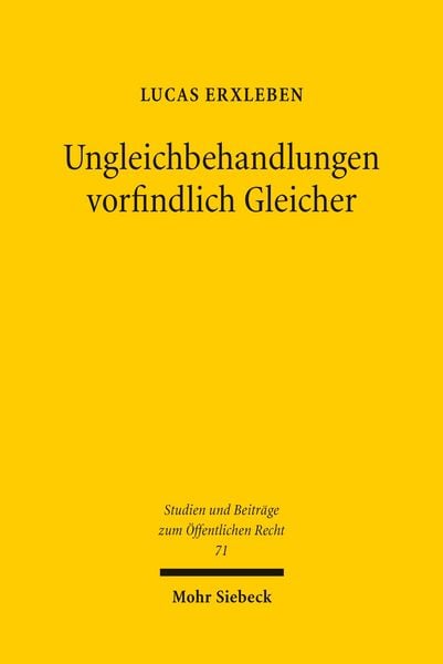 Produktbild: Ungleichbehandlungen vorfindlich Gleicher