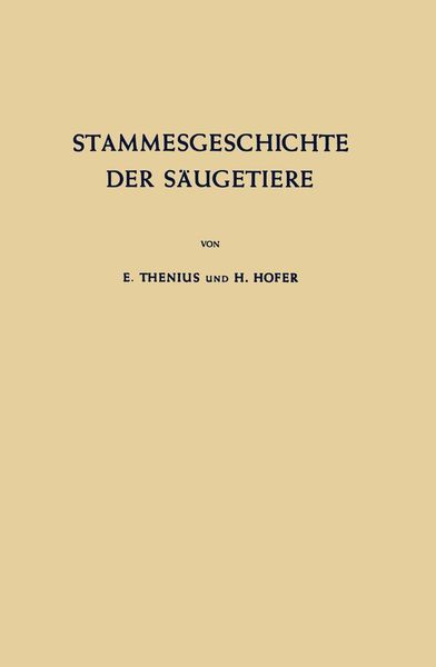 Produktbild: Stammesgeschichte der S&auml;ugetiere