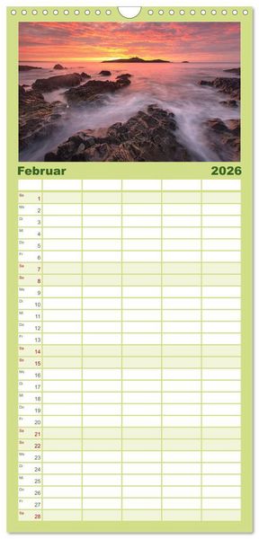 Produktbild: Familienplaner 2026 - Naturschauspiel Irland mit 5 Spalten (Wandkalender, 21 x 45 cm) CALVENDO