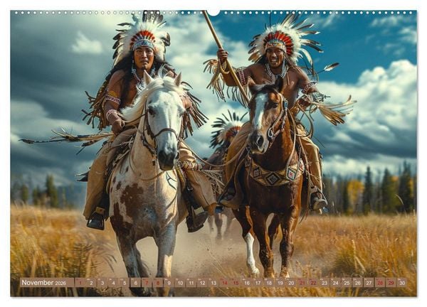 Produktbild: Reise mit der indianischen Seele (hochwertiger Premium Wandkalender 2026 DIN A2 quer), Kunstdruck in Hochglanz