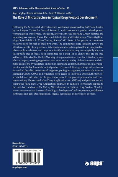Produktbild: The Role of Microstructure in Topical Drug Product Development