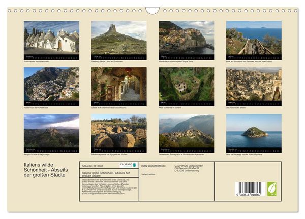 Produktbild: Italiens wilde Sch&ouml;nheit - Abseits der gro&szlig;en St&auml;dte (Wandkalender 2026 DIN A3 quer), CALVENDO Monatskalender