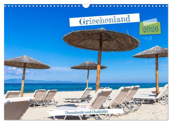Produktbild: Griechenland - Thessaloniki und Chalkidiki (Wandkalender 2026 DIN A3 quer), CALVENDO Monatskalender