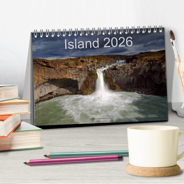 Produktbild: Island (Tischkalender 2026 DIN A5 quer), CALVENDO Monatskalender
