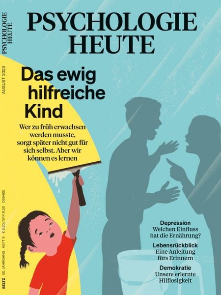 Produktbild: Psychologie Heute 8/2023: Das ewig hilfreiche Kind
