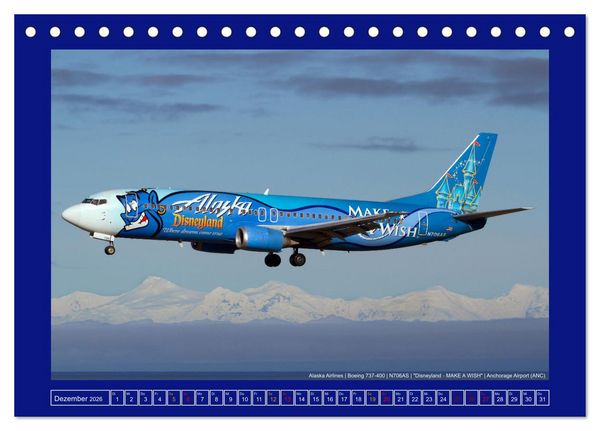 Produktbild: Bunte Airliner (Tischkalender 2026 DIN A5 quer), CALVENDO Monatskalender