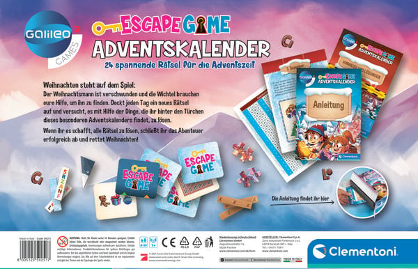Produktbild: Clementoni Escape Game - Adventskalender