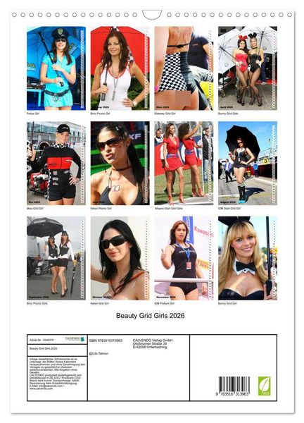 Produktbild: Beauty Grid Girls 2026 (Wandkalender 2026 DIN A3 hoch), CALVENDO Monatskalender