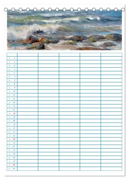 Produktbild: Amrumaquarelle (Tischkalender 2026 DIN A5 hoch), CALVENDO Monatskalender
