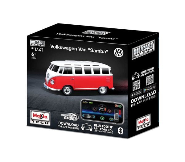 Produktbild: Maisto 1:41 VW T1 Samba 11cm Bluetooth 5.0 App controlled, USB, Ready to Run