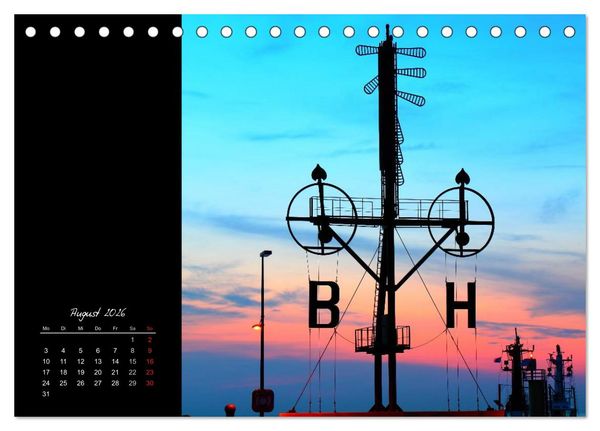 Produktbild: Bremerhaven Nights (Tischkalender 2026 DIN A5 quer), CALVENDO Monatskalender