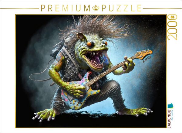 Produktbild: CALVENDO Puzzle Heavy Metal Frosch | 2000 Teile Lege-Gr&ouml;&szlig;e 90x67cm Foto-Puzzle f&uuml;r gl&uuml;ckliche Stunden