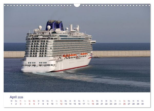 Produktbild: Giganten der Meere - Kreuzfahrtschiffe (Wandkalender 2026 DIN A3 quer), CALVENDO Monatskalender
