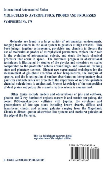Produktbild: Molecules in Astrophysics: Probes and Processes
