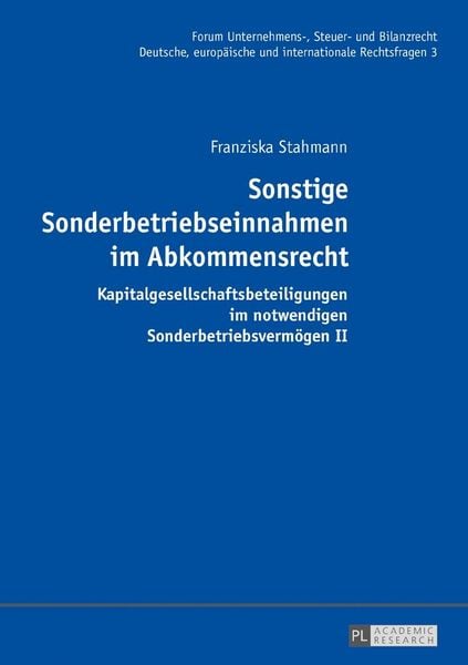 Produktbild: Sonstige Sonderbetriebseinnahmen im Abkommensrecht