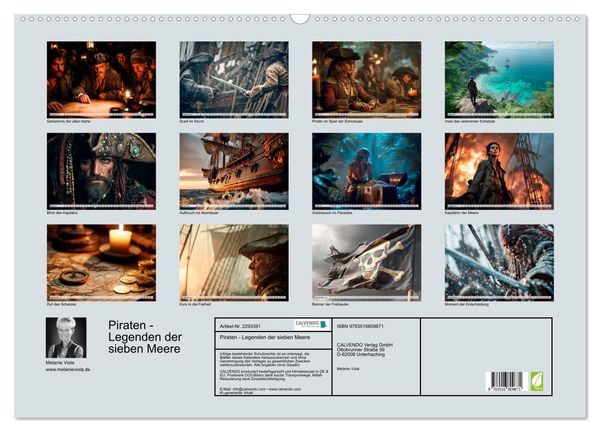 Produktbild: Piraten - Legenden der sieben Meere (Wandkalender 2027 DIN A2 quer), CALVENDO Monatskalender