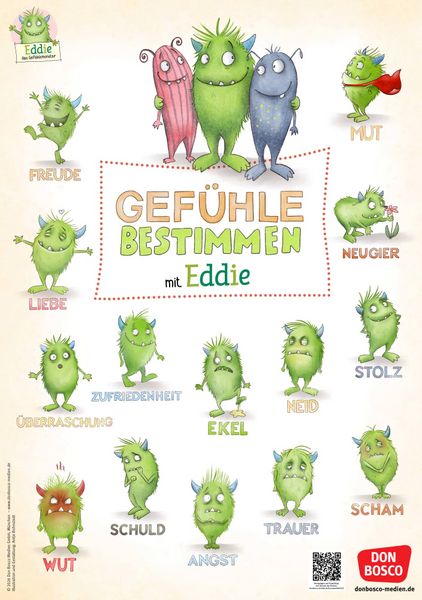 Produktbild: Das gro&szlig;e Gef&uuml;hle-Bestimmungsposter mit Eddie, dem Gef&uuml;hlemonster