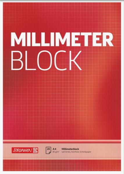 Produktbild: Brunnen Millimeter Block A4 Papier 20 Blatt
