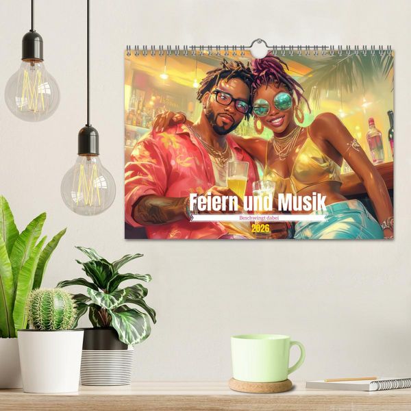 Produktbild: Feiern und Musik - Beschwingt dabei (Wandkalender 2026 DIN A4 quer), CALVENDO Monatskalender