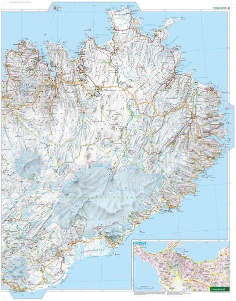 Island, Straßenkarte 1:400.000, freytag & berndt, Softcover
