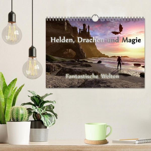 Produktbild: Helden, Drachen und Magie (Wandkalender 2026 DIN A4 quer), CALVENDO Monatskalender