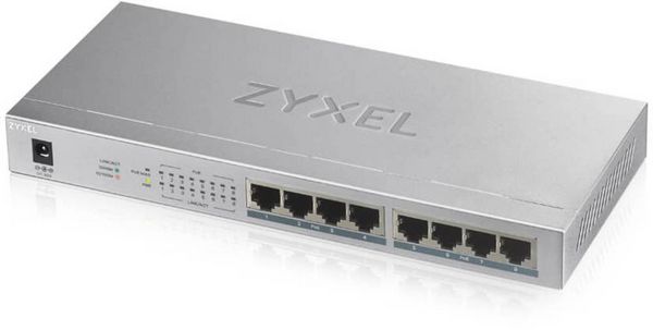 Produktbild: ZyXEL GS1008HP-EU0101F GS1008-HP Netzwerk Switch 8 Port 2000MBit/s PoE-Funktion