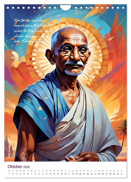 Produktbild: Mahatma Gandhi (Wandkalender 2026 DIN A4 hoch), CALVENDO Monatskalender