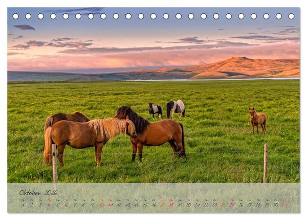 Produktbild: Naturwunder in Island (Tischkalender 2026 DIN A5 quer), CALVENDO Monatskalender