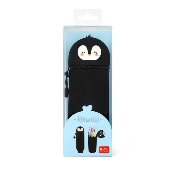 Produktbild: Legami 2-in-1 Federm&auml;ppchen aus Silikon - Kawaii - Pinguin
