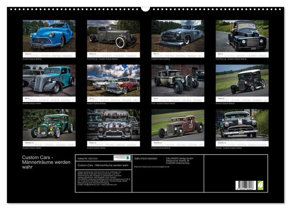 Produktbild: Custom Cars - M&auml;nnertr&auml;ume werden wahr (Wandkalender 2026 DIN A2 quer), CALVENDO Monatskalender