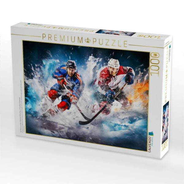 Produktbild: CALVENDO Puzzle Ein Motiv aus dem Kalender Eishockey und positive Gedanken | 1000 Teile Lege-Gr&ouml;&szlig;e 64x48cm Foto-Puzzle f&uuml;r gl&uuml;ckliche Stunden