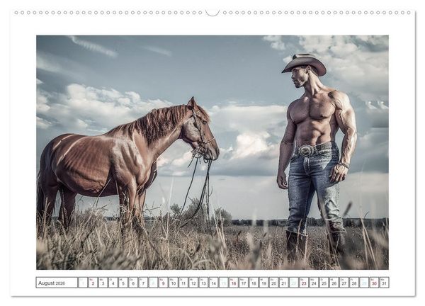 Produktbild: Im Bann des Cowboys (Wandkalender 2026 DIN A2 quer), CALVENDO Monatskalender