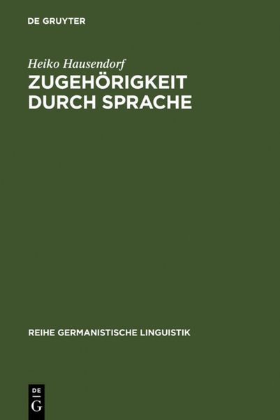 Produktbild: Zugeh&ouml;rigkeit durch Sprache